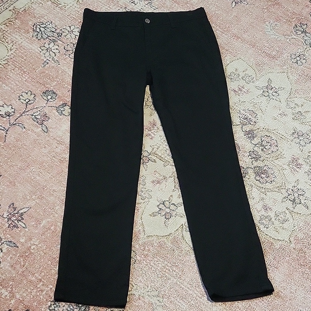 IZOD Boys' Black Dress Pants Flat Front Tough Cotton Stretch Size 14 Husky